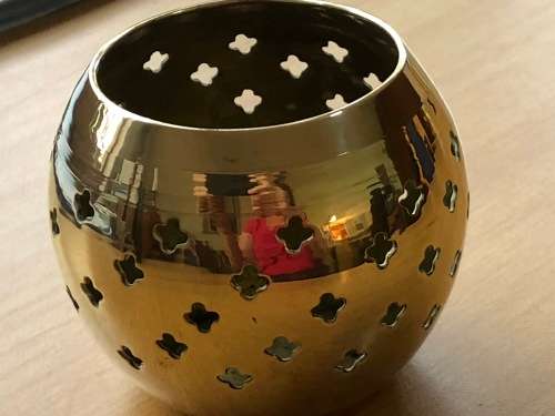 Solid brass candle holder or potpourri holder